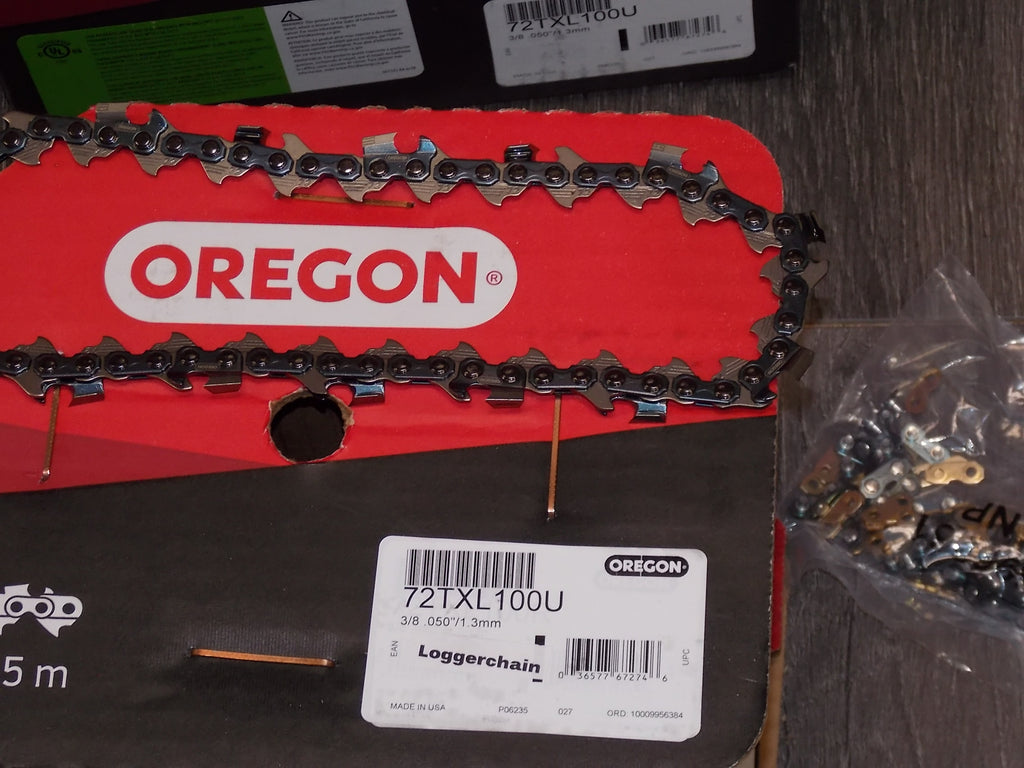 72TXL100U Oregon 100' Safety Chisel saw chain 3/8 pitch .050 gauge