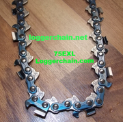 75EXL116G 3/8 pitch .063 gauge 116 Drive link Full chisel saw chain
