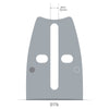 D176 Mount bar inside slot height .315 in. or 8.0 mm