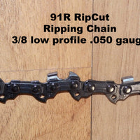 91R034 3/8 low profile 050 gauge 34 Drive link Ripping saw chain RipCut Oregon