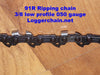 10-degree 91R069 3/8 LP .050 gauge 69 Drive link Ripping saw chain