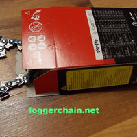 75EXL076G 3/8 pitch .063 gauge 76 Drive link Full chisel saw chain yellow label