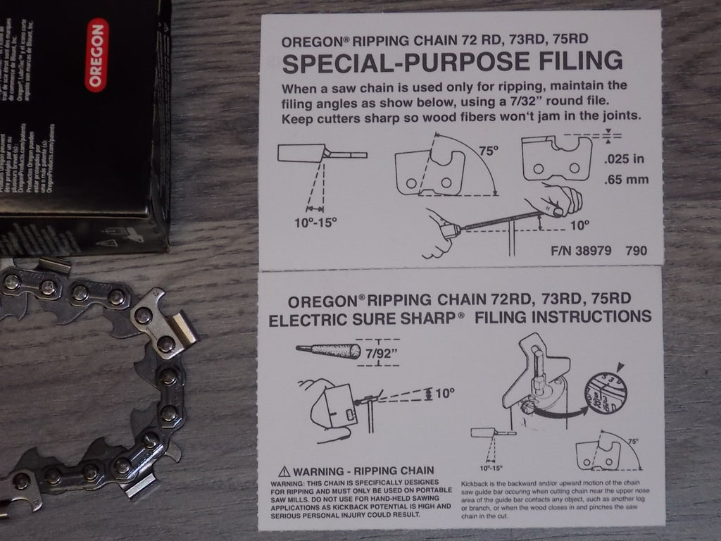 72RD084G Oregon Ripping saw chain 3/8 pitch .050 gauge 84 drive link ...