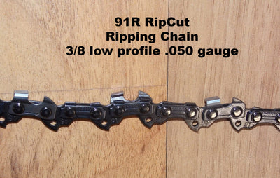 91R053 3/8 low profile 050 gauge 53 Drive link Ripping saw chain RipCut Oregon