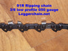 91R064 3/8 low profile 050 gauge 64 Drive link Ripping saw chain RipCut Oregon