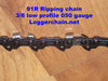 91R059 3/8 low profile 050 gauge 59 Drive link Ripping saw chain RipCut Oregon