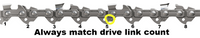 DW019612 replacement 45 chain drive links